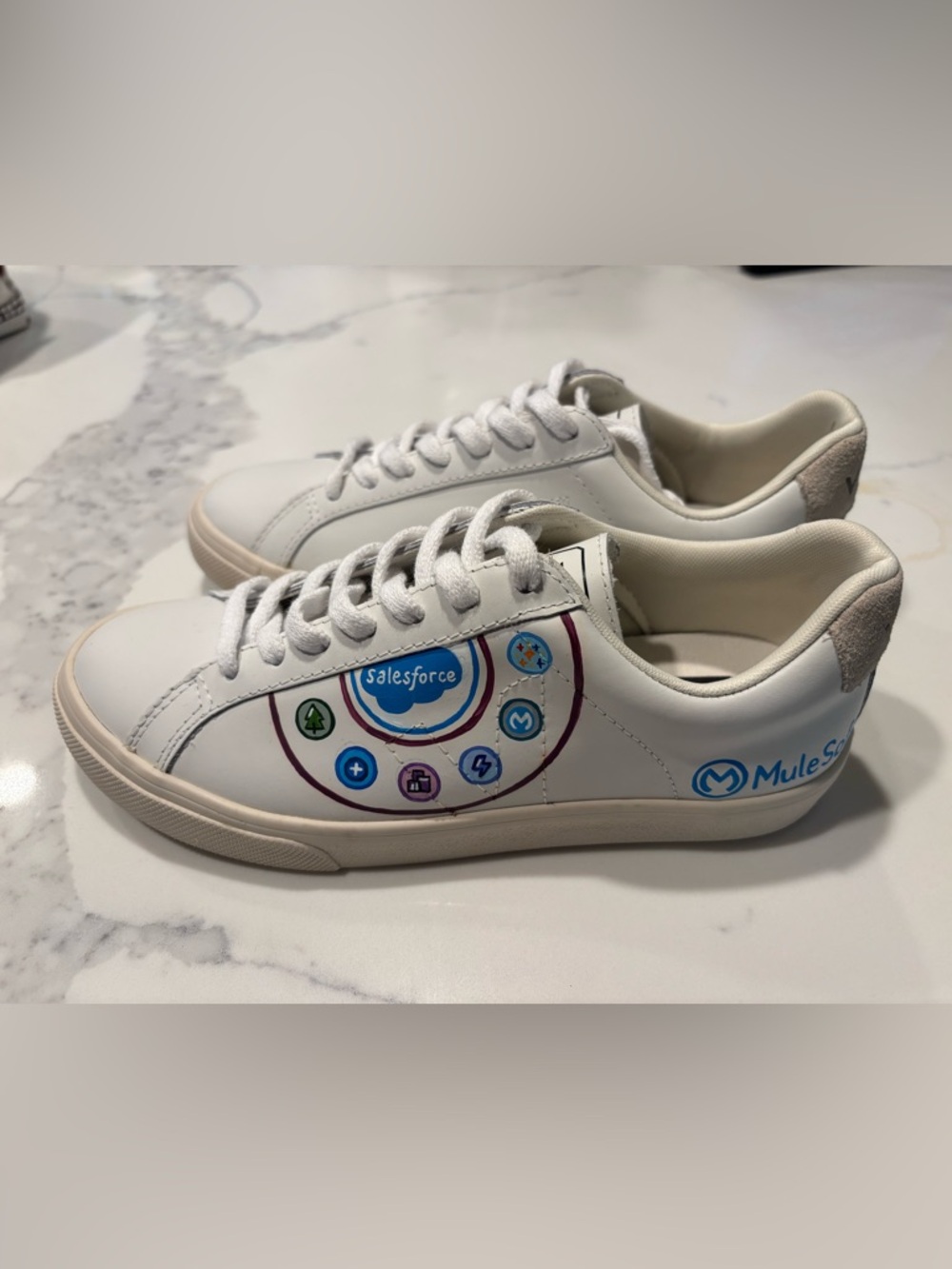 Hand Painted Veja Salesforce Mulesoft Women’s Shoes Size 6 Tech Swag